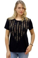 Crystal Stone Decorated Women's T-Shirt in Multiple Sizes