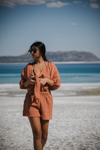 Muslin Cotton Beachwear - Pareo, Beach Dress, Shorts Suit