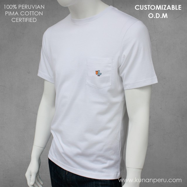 100% Peruvian Pima Cotton T-Shirt for Wholesale B2B Purchase