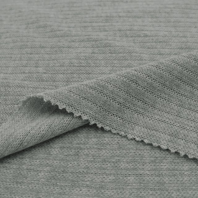 Rib Melange Knitted Fabric for Durable and Elastic Fashion Wear