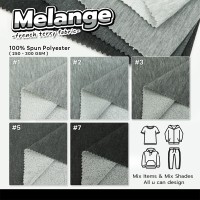 French Terry Melange Knitted Fabric Collection