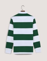 Yarn Dyed Rugby Polo Shirt – 100% Cotton, Striped Rugby Style