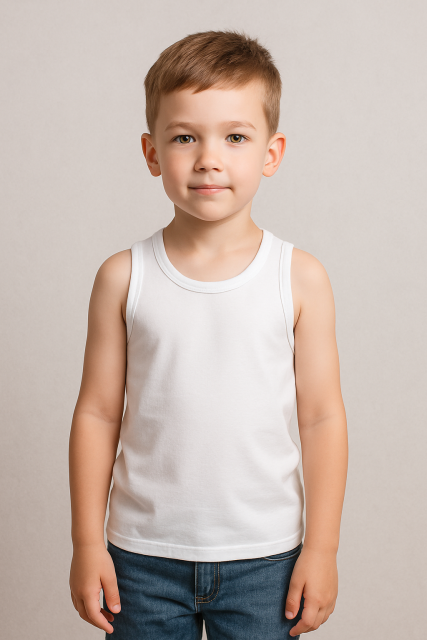 Kids Cotton Tank Top for School and Sports - Breathable Cotton Sleeveless Wear