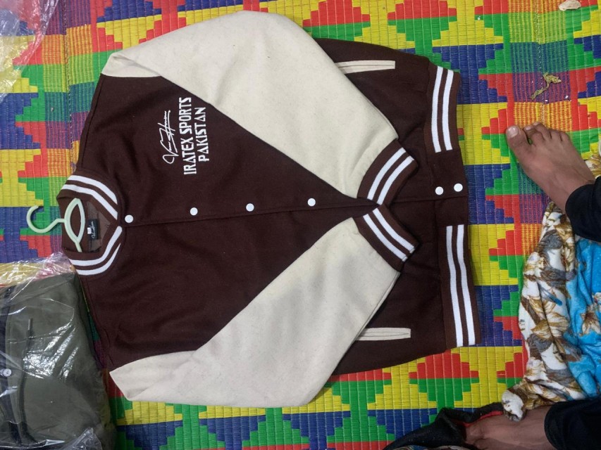 Premium Varsity Jacket with Leather Sleeves - Embroidery Logo, XS to 5XL, All Colors