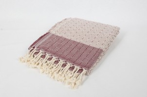 Handwoven Turkish Peshtemal - 100% Cotton, Diamond Weave, Lightweight, Fast Drying