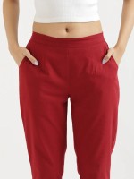 Women’s Cotton Straight Fit Pants for Office and Casual Wear Stitched Finish